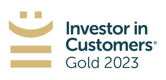 Investor in Customers Gold 2023 award logo