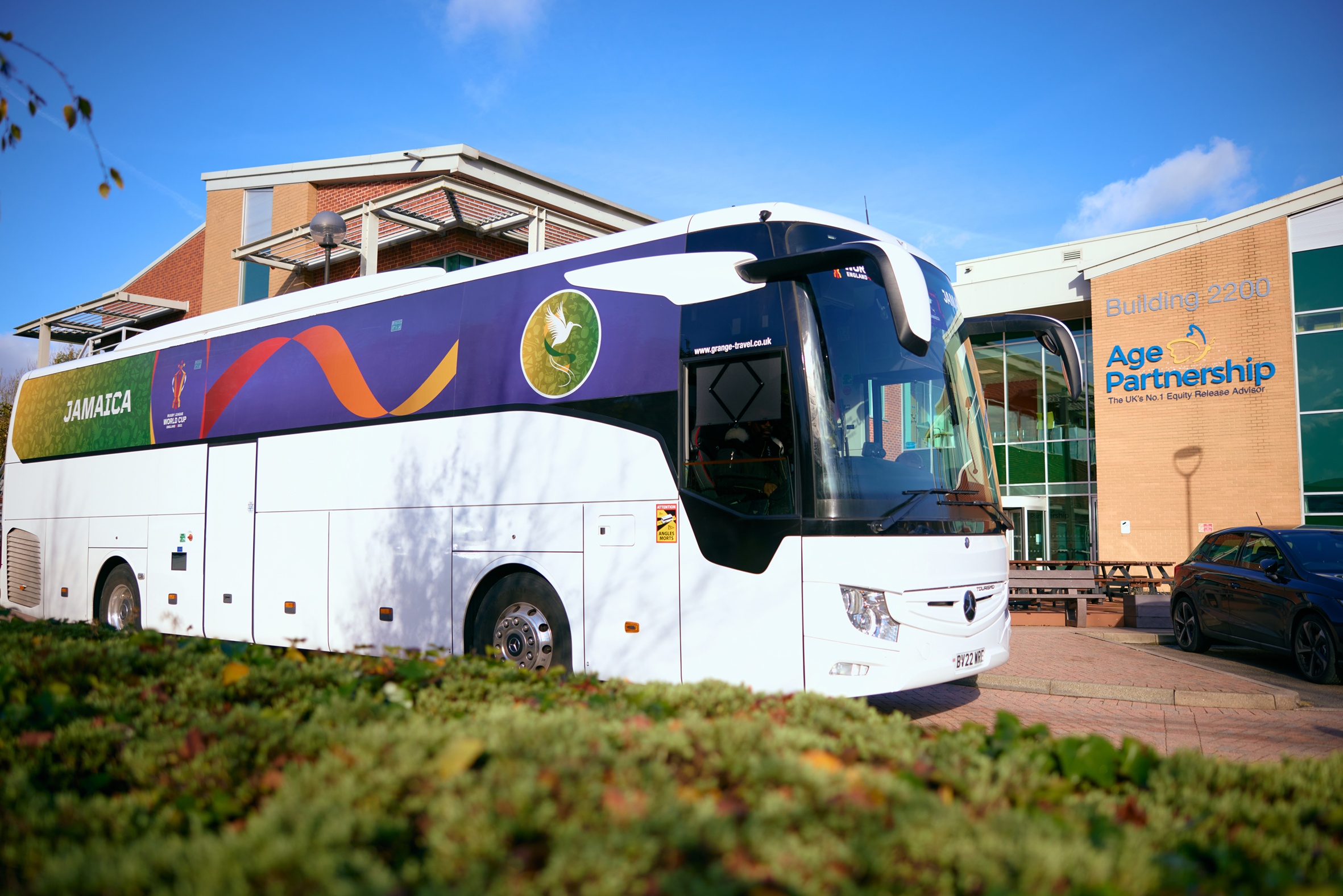 Jamaican rugby leaugue tour bus